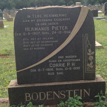 BODENSTEIN Hermanus Pieter 1907-1956 &amp; Corrie P.H. 1906-1990