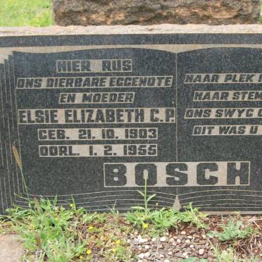 BOSCH Elsie Elizabeth C.P. 1903-1955
