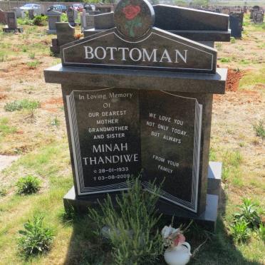 BOTTOMAN Minah Thandiwe 1933-2009