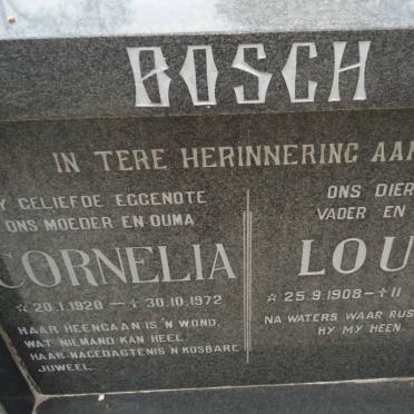 BOSCH Louw 1908-1978 &amp; Cornelia 1920-1972