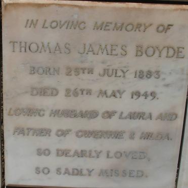 BOYDE Thomas James 1883-1949
