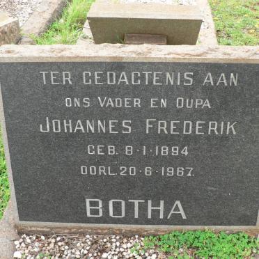 BOTHA Johannes Frederik 1894-1967