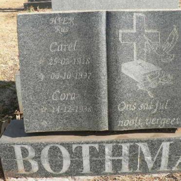BOTHMA Carel 1918-1997 &amp; Cora 1938-