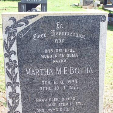 BOTHA Martha M.E. 1920-1977