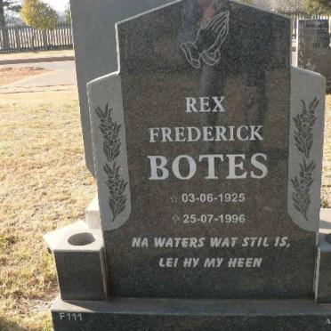 BOTES Rex Frederick 1925-1996