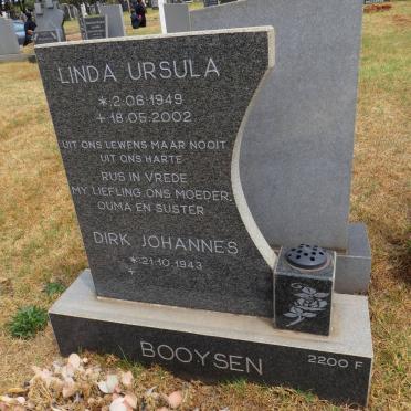 BOOYSEN Dirk Johannes 1943- &amp; Linda Ursula 1949-2002