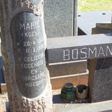 BOSMAN Marie nee KOEN 1945-1972
