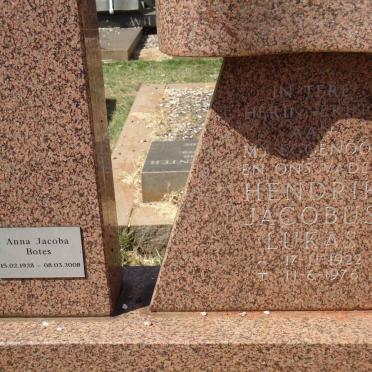 BOTES Hendrik Jacobus Lukas 1922-1976 &amp; Anna Jacoba 1928-2008
