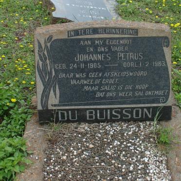 BUISSON Johannes Petrus, du 1905-1963