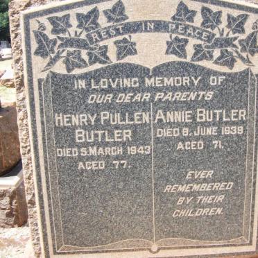 BUTLER Henry Pullen -1943 &amp; Annie -1939