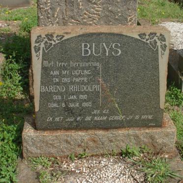 BUYS Barend Rhudolph 1910-1965