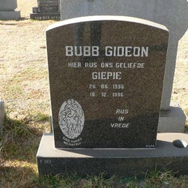 BUBB Gideon 1956-1996