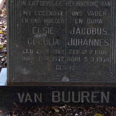 BUUREN Jacobus Johannes, van 1906-1974 &amp; Elsie Ceculia 1909-1972