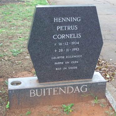 BUITENDAG Henning Petrus Cornelis 1904-1993