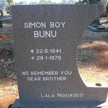 BUNU Simon Boy 1941-1976