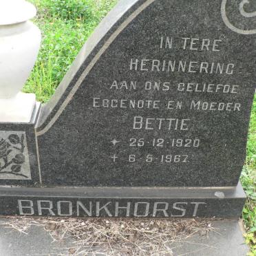 BRONKHORST Bettie 1920-1967