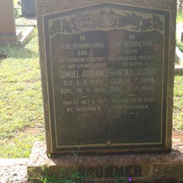 BRUMMER Samuel Johannes 1889-1953 &amp; Francina Jacoba 1899-1980