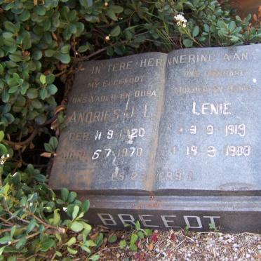 BREEDT Andries J.L. 1920-1970 &amp; Lenie 1919-1980