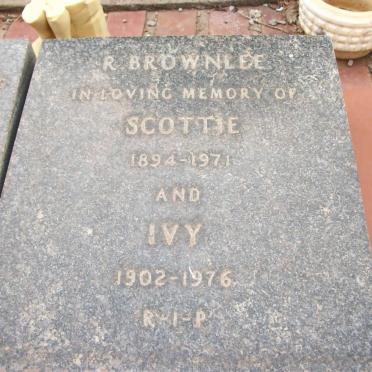 BROWNLEE Scottie 1894-1971 &amp; Ivy 1902-1976