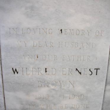 BROWN Wilfred Ernest 1915-1980