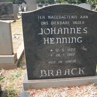 BRAACK Johannes Henning 1922-1982