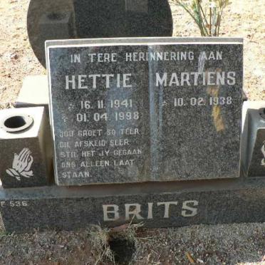 BRITS Martiens 1938- &amp; Hettie 1941-1998