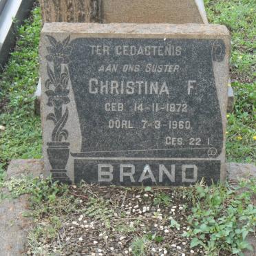 BRAND Christina F. 1872-1960
