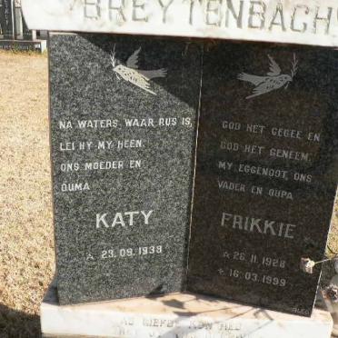 BREYTENBACH Frikkie 1928-1999 &amp; Katy 1938-
