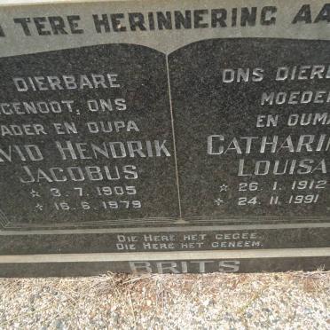 BRITS David Hendrik Jacobus 1905-1979 &amp; Catharina Louisa 1912-1991