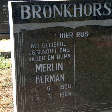 BRONKHORST Merlin Herman 1938-1984