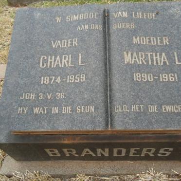 BRANDERS Charl L. 1874-1959 &amp; Martha L. 1890-1961