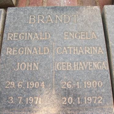 BRANDT Reginald Reginald John 1904-1971 &amp; Engela Catharina HAVENGA 1900-1972