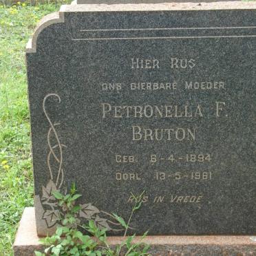 BRUTON Petronella F. 1894-1961