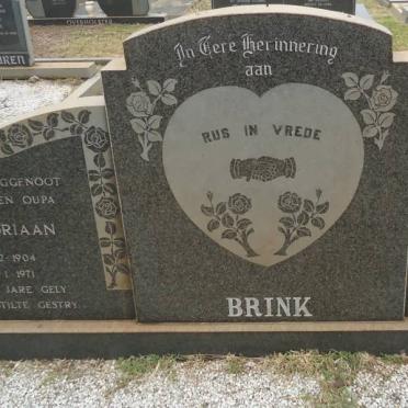 BRINK Jan Adriaan 1904-1971 &amp; Hester Cecelia 1906-1992