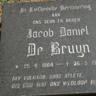 BRUYN Jacob Daniel, de 1964-1988