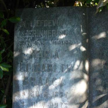 BRAACK Maria Elizabeth 1897-1973