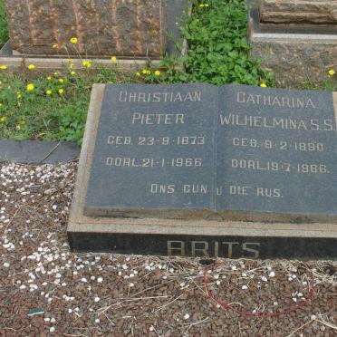 BRITS Christiaan Pieter 1873-1966 &amp; Catharina Wilhelmina S.S. 1890-1966