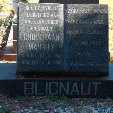 BLIGNAUT Christiaan Mauritz 1951-1983