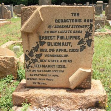 BLIGNAUT Ernest Phillippus 1903-1936