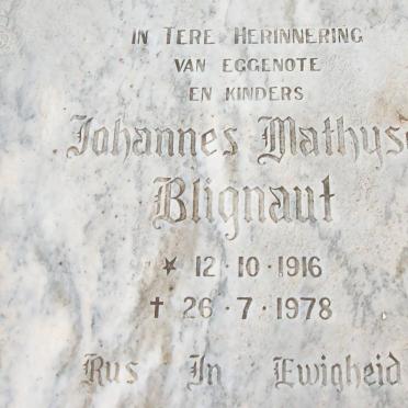 BLIGNAUT Johannes Mathyse 1916-1978