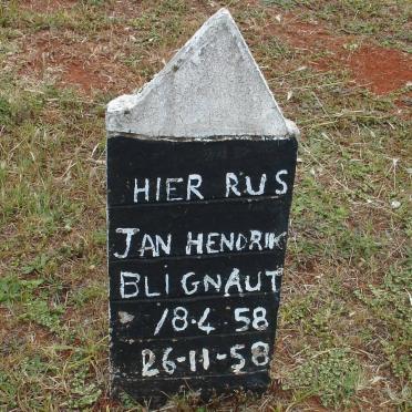 BLIGNAUT Jan Hendrik 1958-1958
