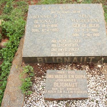 BLIGNAUT Johannes P.C. 1866-1937 &amp; Hela Magdelena DE BEER 1880-1950