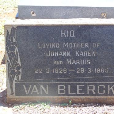 BLERCK Rio, van 1926-1965