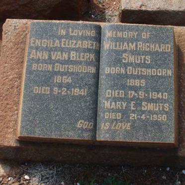 BLERK Engila Elizabeth Ann, van 1864--1941 :: SMUTS William Richard 1865-1940  :: Mary E. -1950