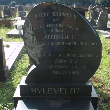 BYLEVELDT Jacobus J.P. 1903-1967 &amp; Anna Z.J. KAMFFER 1907-1972