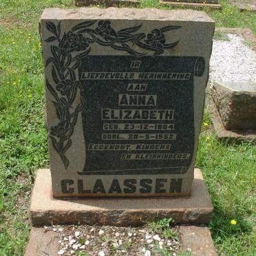 CLAASSEN Anna Elizabeth 1884-1952