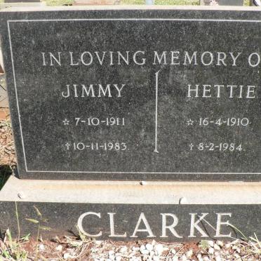 CLARKE Jimmy 1911-1983 &amp; Hettie 1910-1984