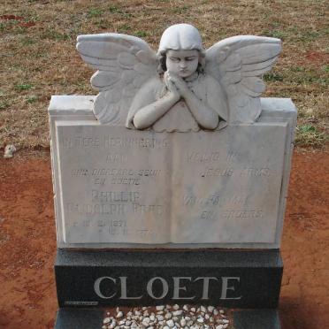 CLOETE Phillip Rudolph Fred 1971-1974