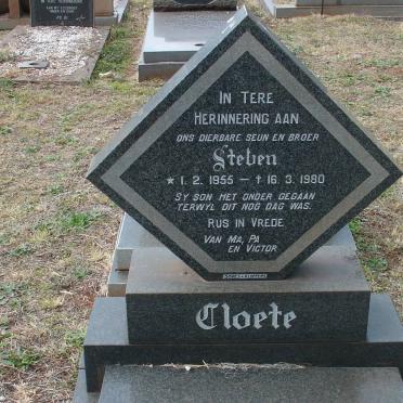 CLOETE Steven 1955-1980