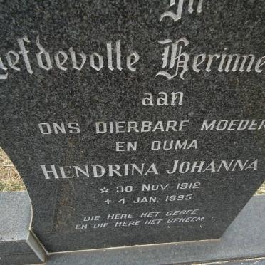 CILLIERS Hendrina Johanna 1912-1995